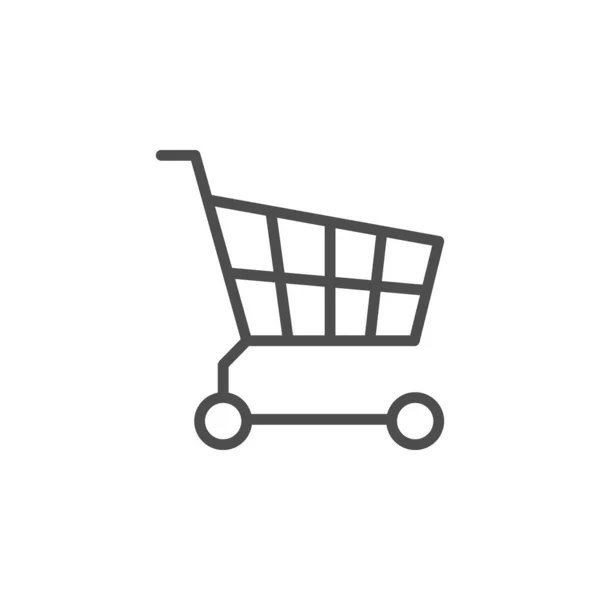 Carrinho de compras linha esboço ícone —  Vetores de Stock