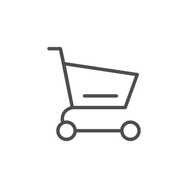 Alışveriş arabası ana hatları simgesi — Stok Vektör