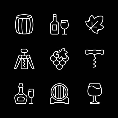 Şarabın çizgi simgelerini ayarla