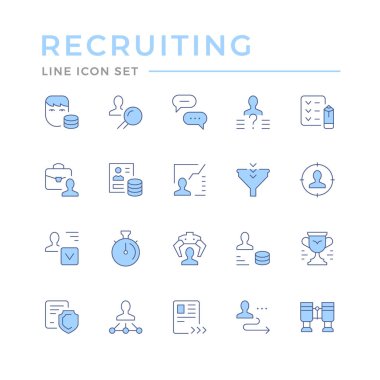 Asker alımının renk çizgisi simgelerini ayarla