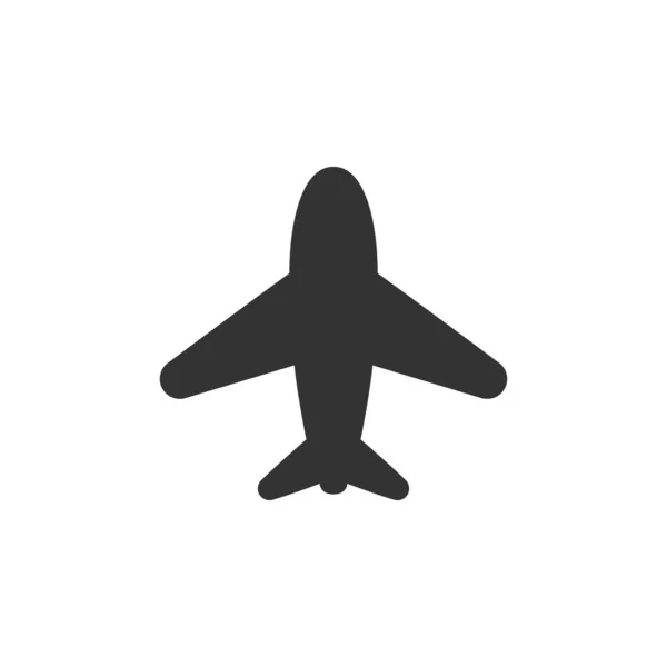 Icona del glifo aereo o concetto di aviazione — Vettoriale Stock