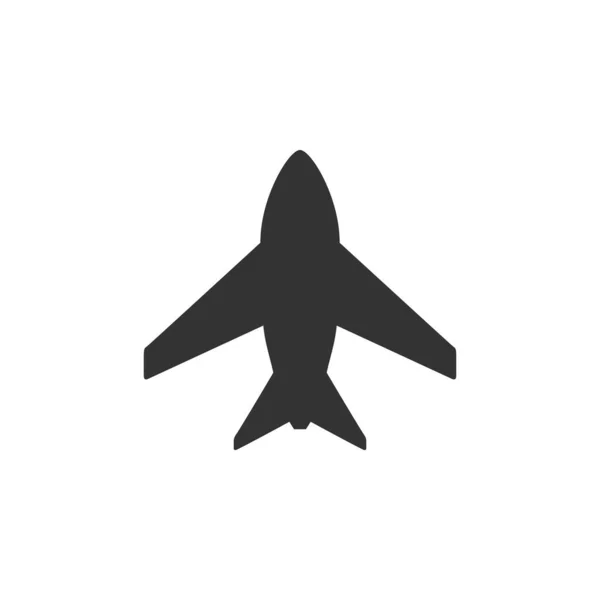 Icona del glifo aereo o concetto di aviazione — Vettoriale Stock