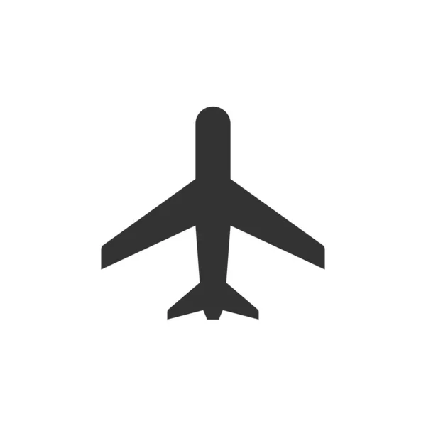 Icono de glifo de avión o concepto de aviación — Archivo Imágenes Vectoriales