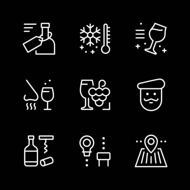 Şarabın çizgi simgelerini ayarla