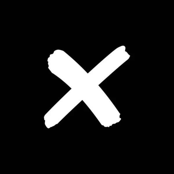 Cross sign or x mark icon. No symbol — Stock Vector