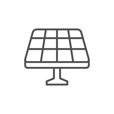 Güneş paneli çizgi ana hatları simgesi