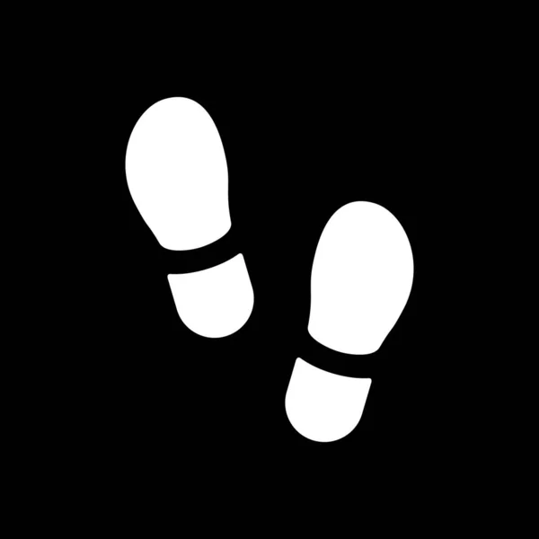 Voetstappen pictogram of voetafdruk silhouet — Stockvector