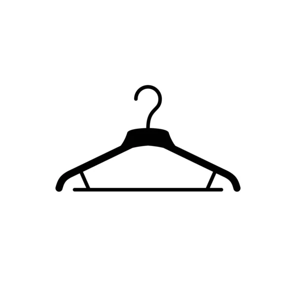 Clothes hanger glyph icon or clothing sign — Stock Vector