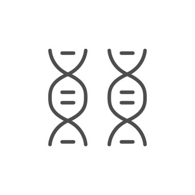 DNA molekül çizgisi ana hatları simgesi