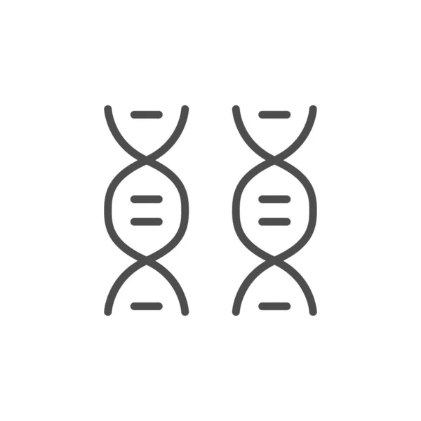 Línea de molécula de ADN icono del contorno — Archivo Imágenes Vectoriales