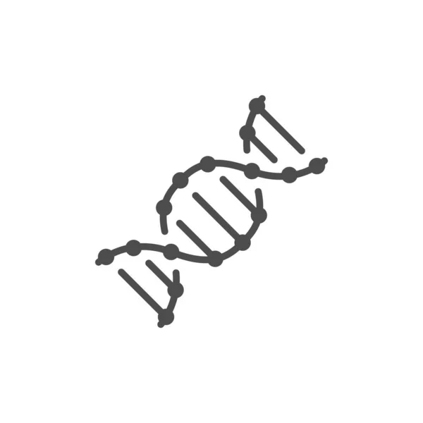 Icône de contour de ligne de molécule d'ADN — Image vectorielle