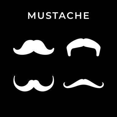 Retro bıyığın simgelerini ayarla