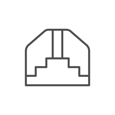 Fizik tedavi ekipmanları çizgisi simgesi