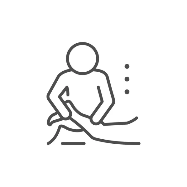 Ligne de procédure de massage icône contour — Image vectorielle