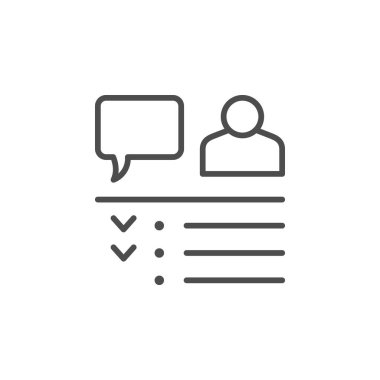 Çevrimiçi buluşma satırı ana hatları simgesi