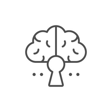 Psikoloji çizgi simgesi veya psi konsepti