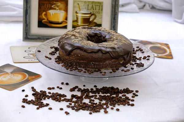 Домашній Смачний Шоколадний Торт — стокове фото