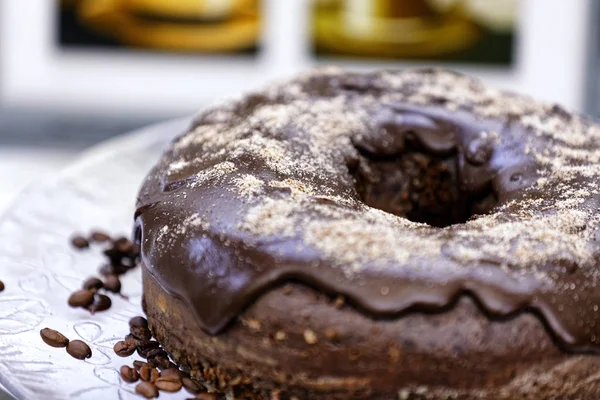 Домашній Смачний Шоколадний Торт — стокове фото