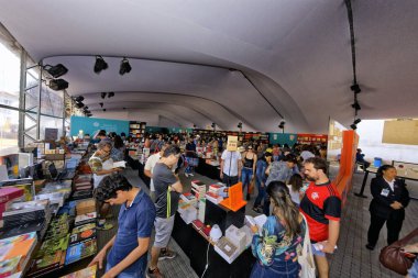 Paraty, Rio de Janeiro, Brezilya - 27 Temmuz 2018 - Flip - Uluslararası Paraty Edebiyat Festivali. 