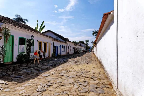 Paraty Rio Janeiro Brazília 2018 Július Építészet Ősi Utcák Paraty — Stock Fotó