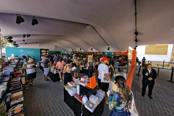 Paraty, Rio de Janeiro, Brezilya - 27 Temmuz 2018 - Flip - Uluslararası Paraty Edebiyat Festivali. 