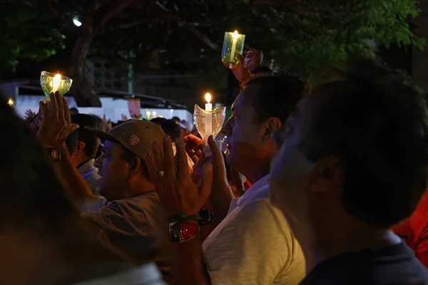 Vitoria Espitito Santo Brazil April 2018 Pilgrimage Men Feast Our — Stock Photo, Image