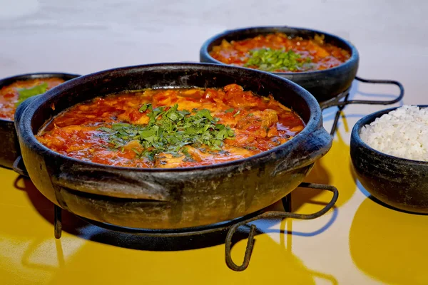 Delicious Moqueca Capixaba Clay Pot — Stock Photo, Image