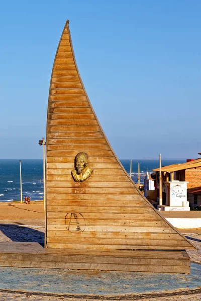 Canoa Quebrada Brazil Декабря 2018 Деревянный Памятник Пляже Каноа Квебрада — стоковое фото