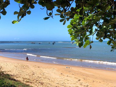 Anchieta City, Esprito Santo State, Brezilya 'daki Parati Sahili' nde İnanılmaz Doğal Manzara ve Deniz Burnu