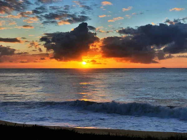 Ανατολή Ηλίου Στο Praia Riacho Guarapari Esprito Santo Βραζιλία — Φωτογραφία Αρχείου