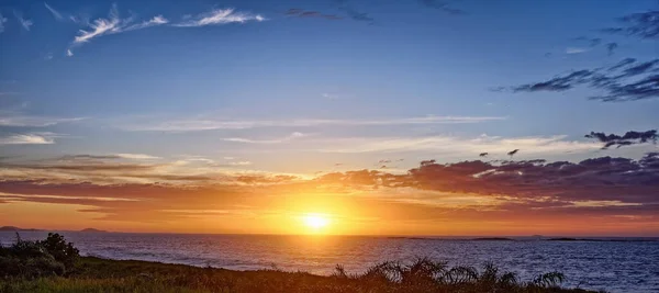 Bellissimo Paesaggio Marino Sorprendente Alba Nell Oceano Atlantico — Foto Stock