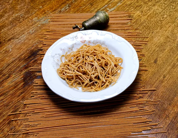 Spaghetti Met Knoflook Olie — Stockfoto