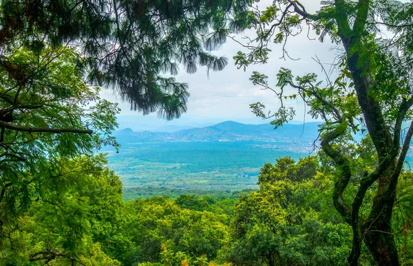 scenic landscape mexico blue sky green trees mountain artistic