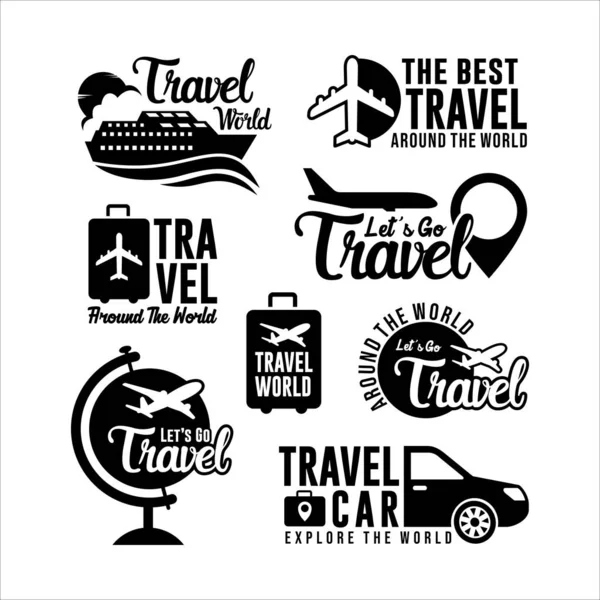 World Travel Sticker Symbols Set Variety: Stock-Vektorgrafik (Lizenzfrei)  142253134