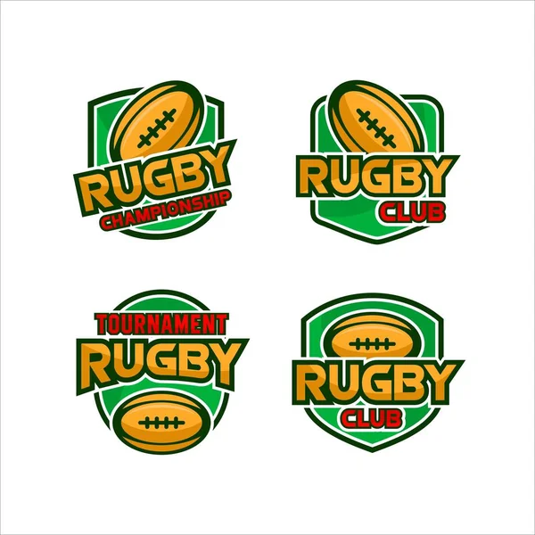 Collezione Logos Torneo Rugby Club — Vettoriale Stock