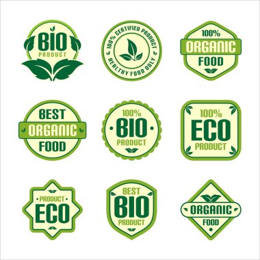 Organik Gıda Logosu Koleksiyonu