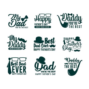 Father Day Badge Vector Collection