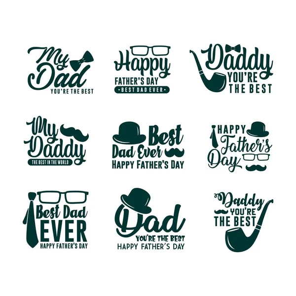 Father Day Badge Vector Collection — 图库矢量图片