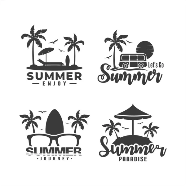 Logo Été Vector Set Collection — Image vectorielle