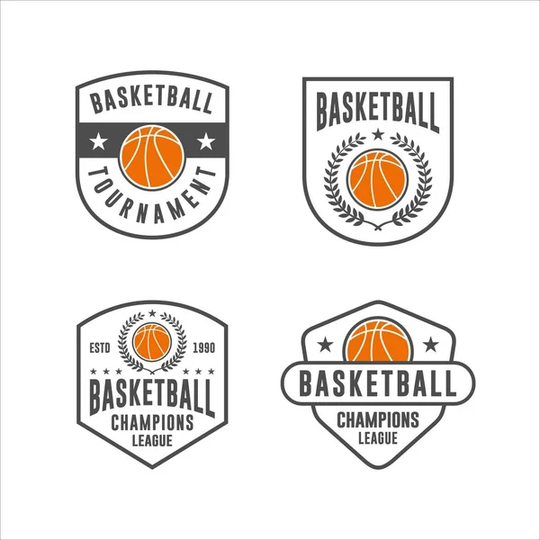 Kollektionen Von Basketballturnieren Vektor Logo — Stockvektor