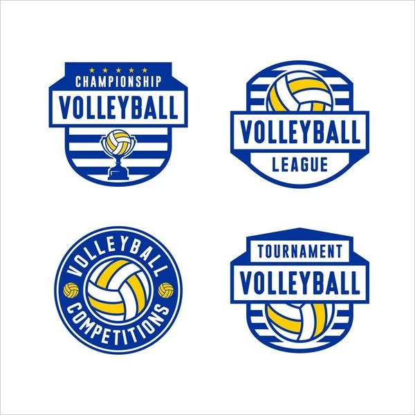 Logo Volleyball Wettbewerbe Liga Sammlung — Stockvektor