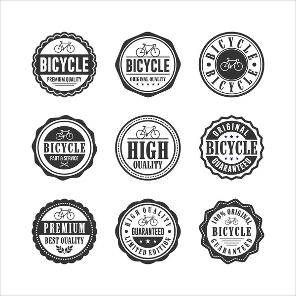 Service Magasin Vélos Badge Collection Timbres — Image vectorielle