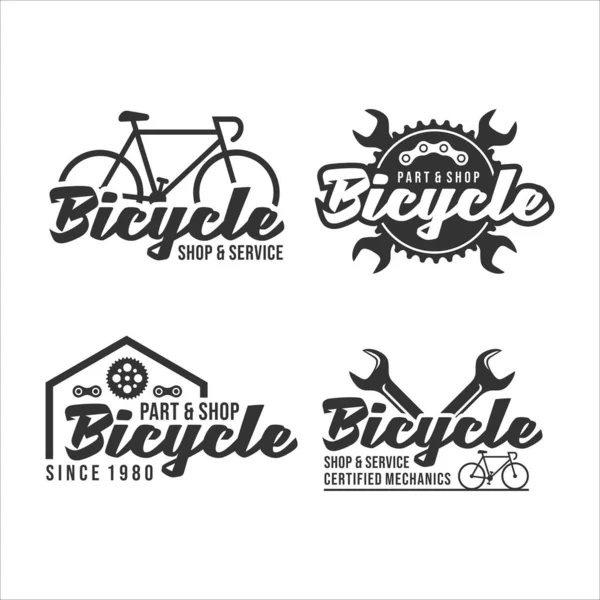 Meccanica Bicicletta Sertified Design Logo — Vettoriale Stock