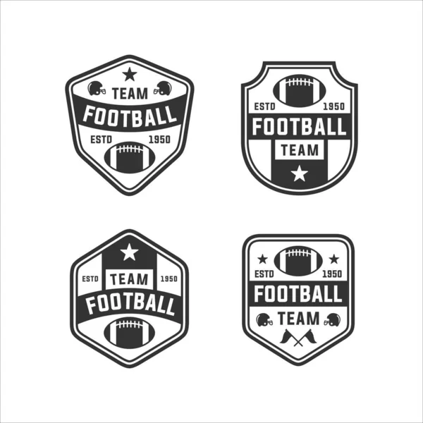 Football Team Set Vector Logos — Stock Vector