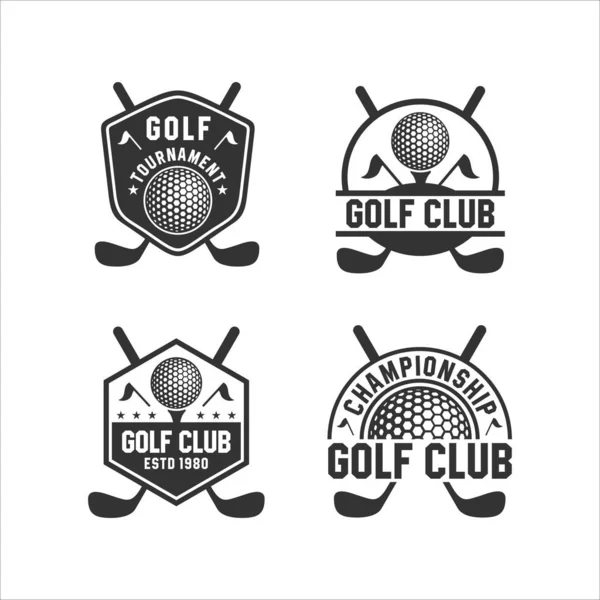 Golf Club Toernooi Logos Collecties — Stockvector