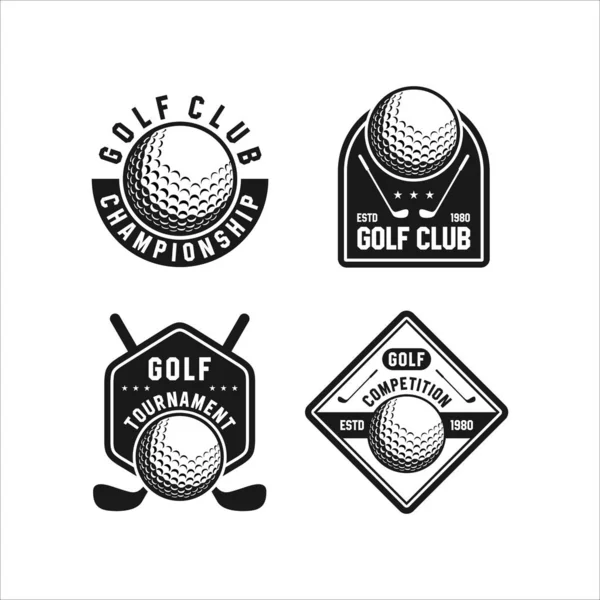 Golf Logos Tournament Vector Collections — Stock Vector