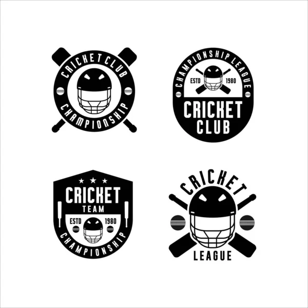 Kolekcje Logo Cricket Championship League — Wektor stockowy