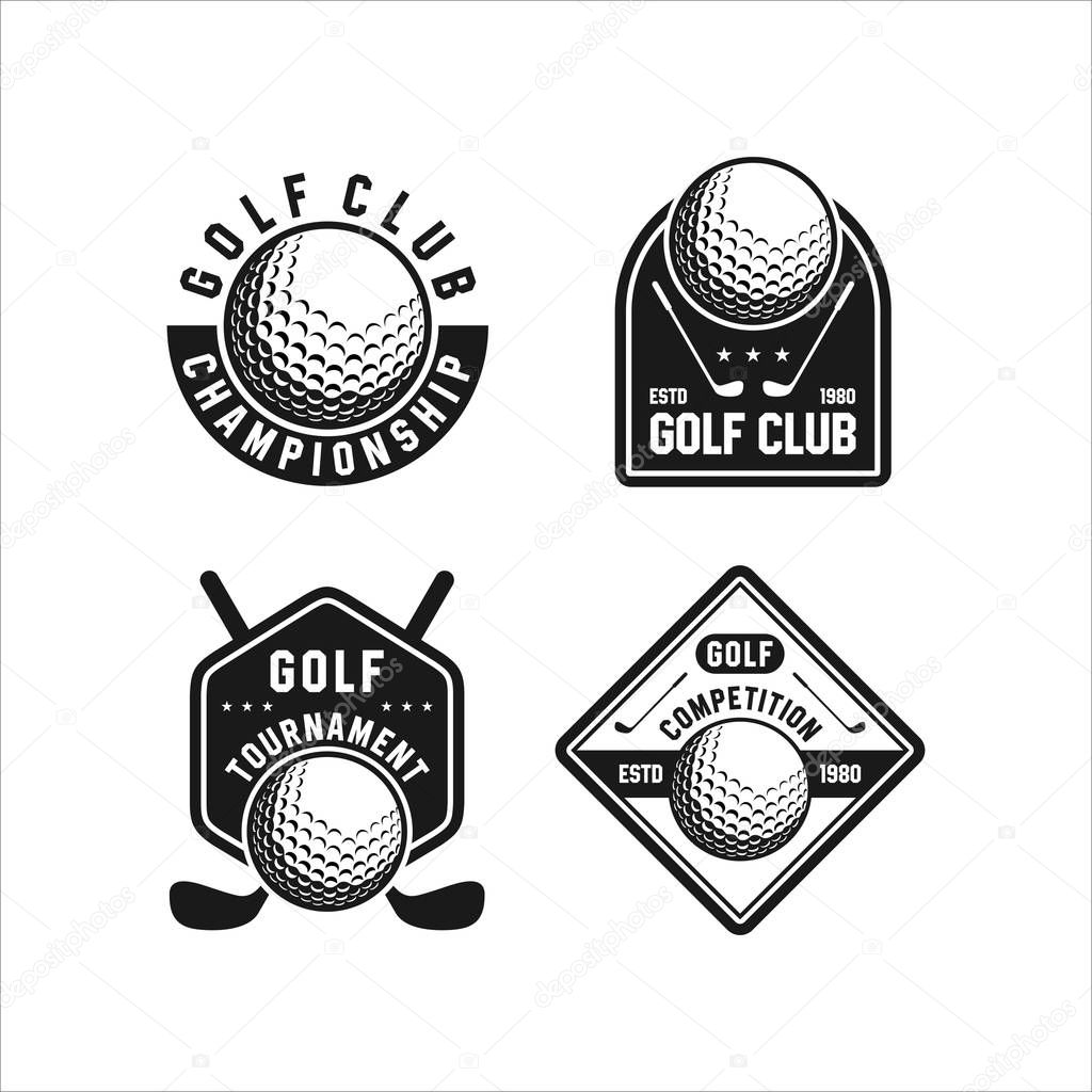 Golf Logos Tournament Vector Collections