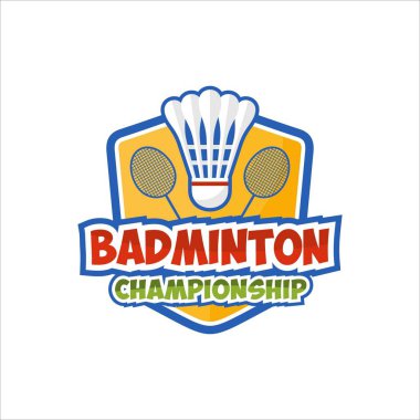 Badminton Şampiyonası Tasarım Vektör Logoları