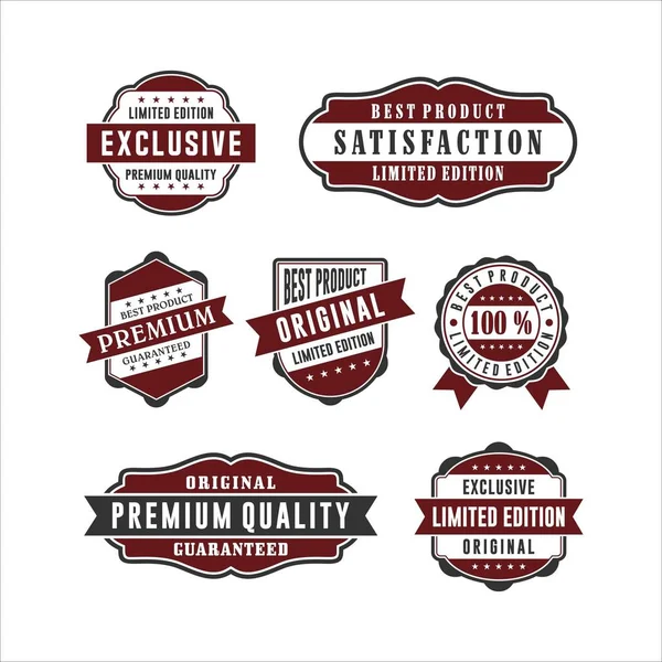 Coleções Qualidade Badge Retro Premium — Vetor de Stock